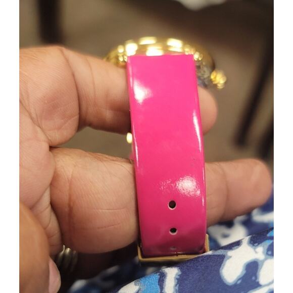 Versace Medusa Alchemy Quartz Leather watch with a pink  display picture 1